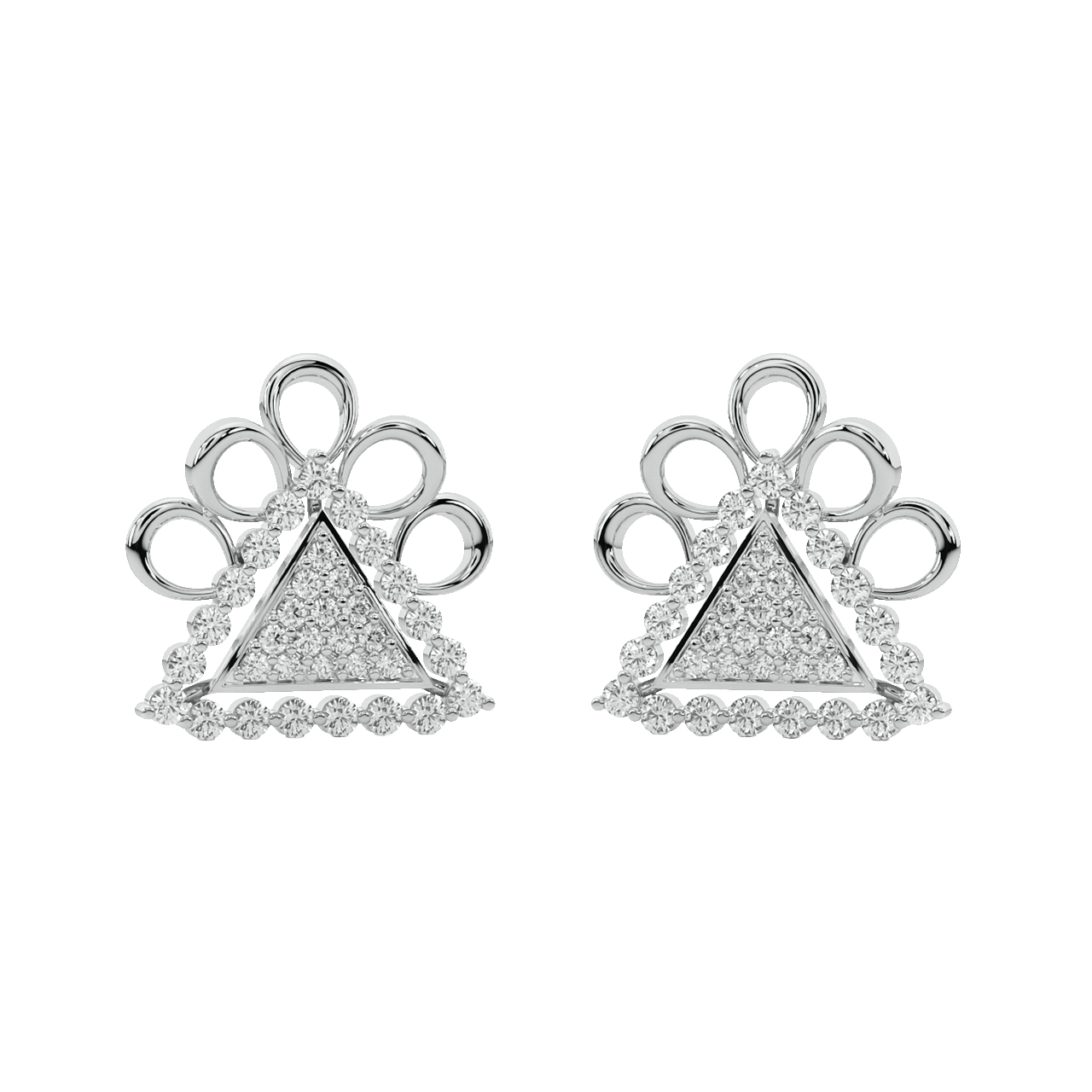 Leia Round Diamond Stud Earrings